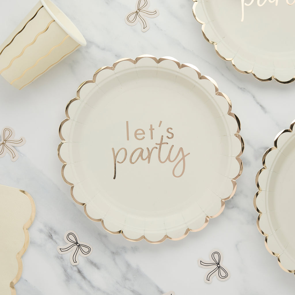 Let's Party Paper Plates 22.5cm (1pkt/8pcs) - Party Lane 