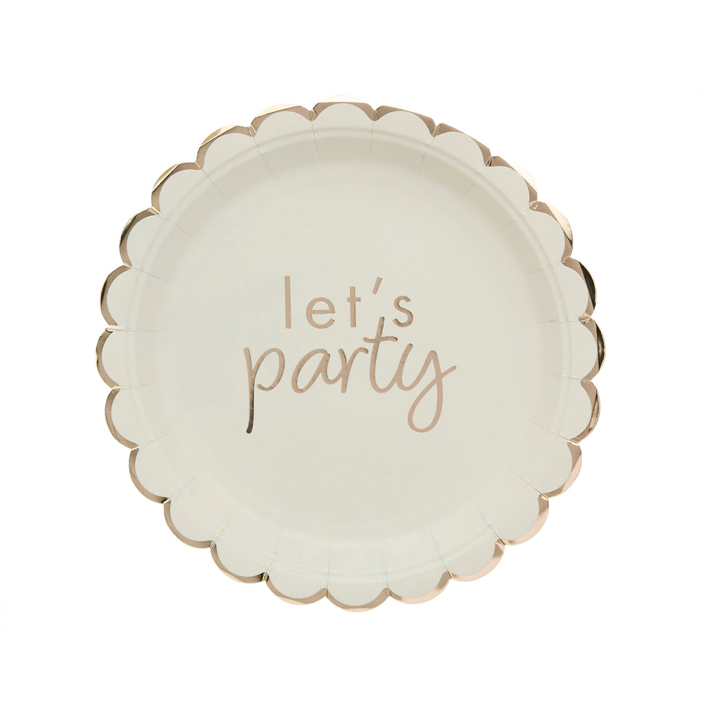 Let's Party Paper Plates 22.5cm (1pkt/8pcs) - Party Lane 