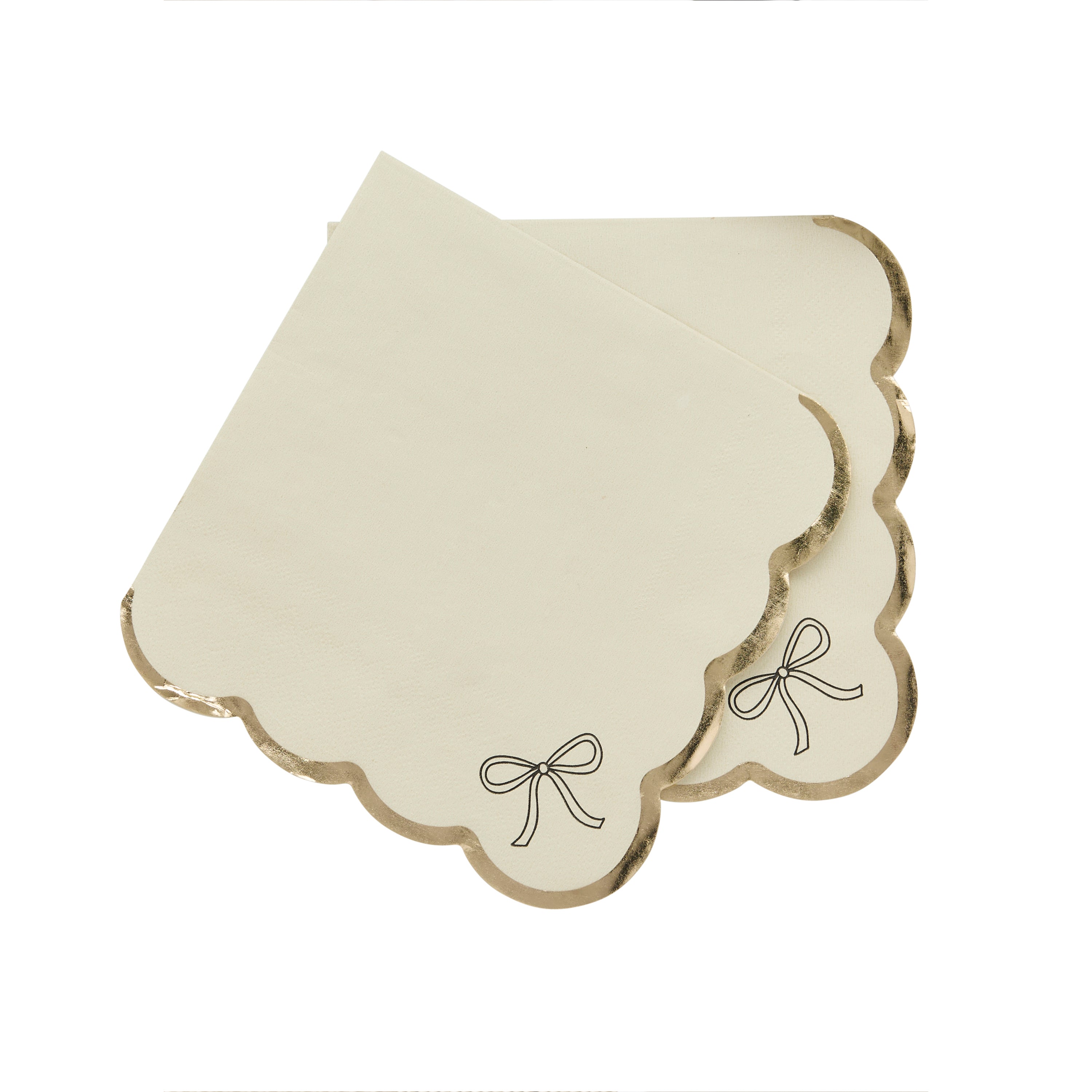 Bow Scallop Edge Paper Napkins (1pkt/16pcs) - Party Lane 