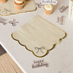 Bow Scallop Edge Paper Napkins (1pkt/16pcs) - Party Lane 