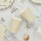 Gold Wavy Paper Cups (1pkt/8pcs) - Party Lane 