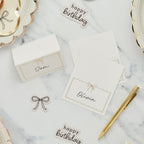 Wavy Edge Bow Paper Place Cards (1pkt/8pcs) - Party Lane 