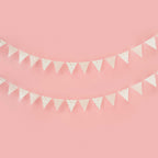 Daisy Days 5m bunting detail showing floral daisy print on pennant flags