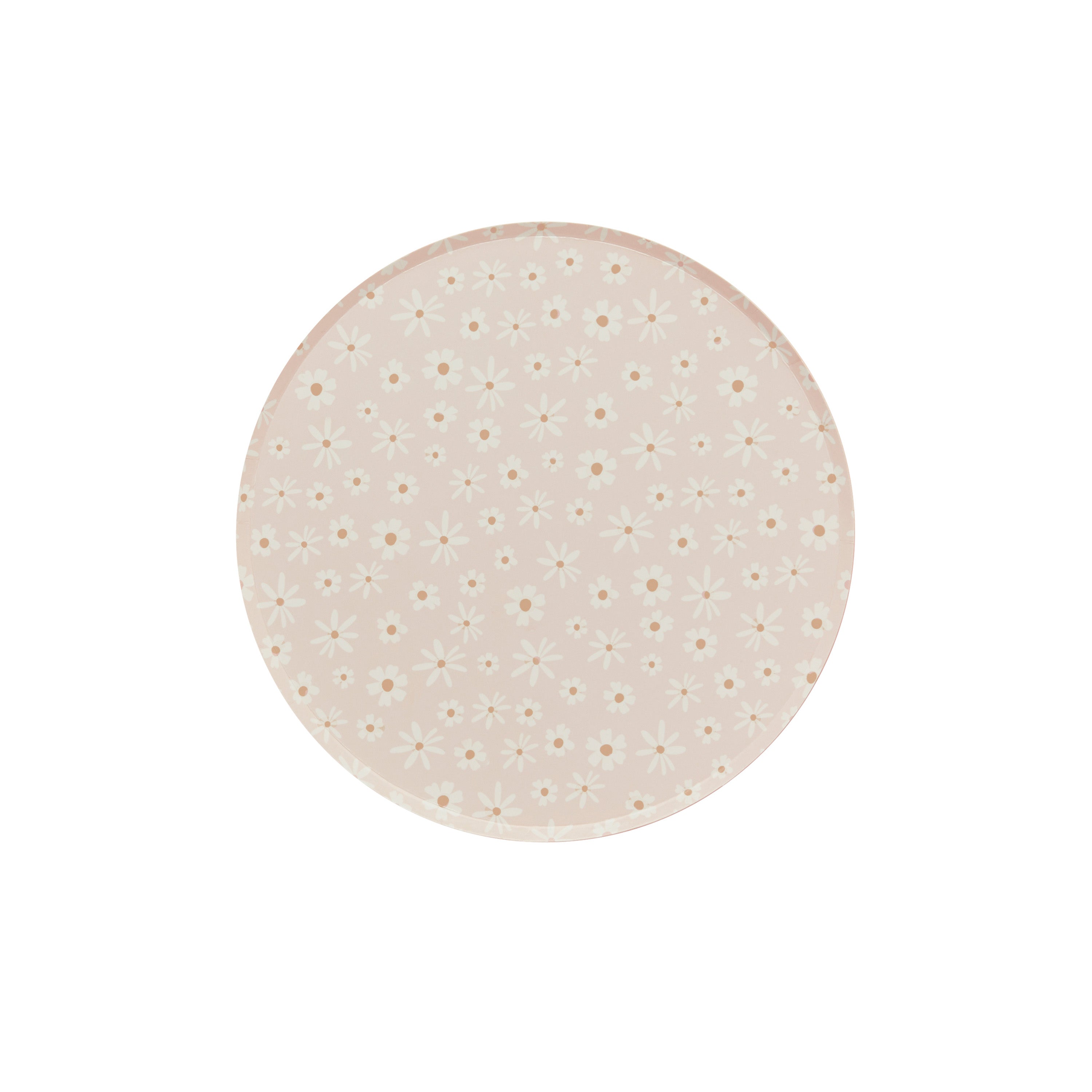 Daisy Days paper plates with white daisy flower pattern for spring party