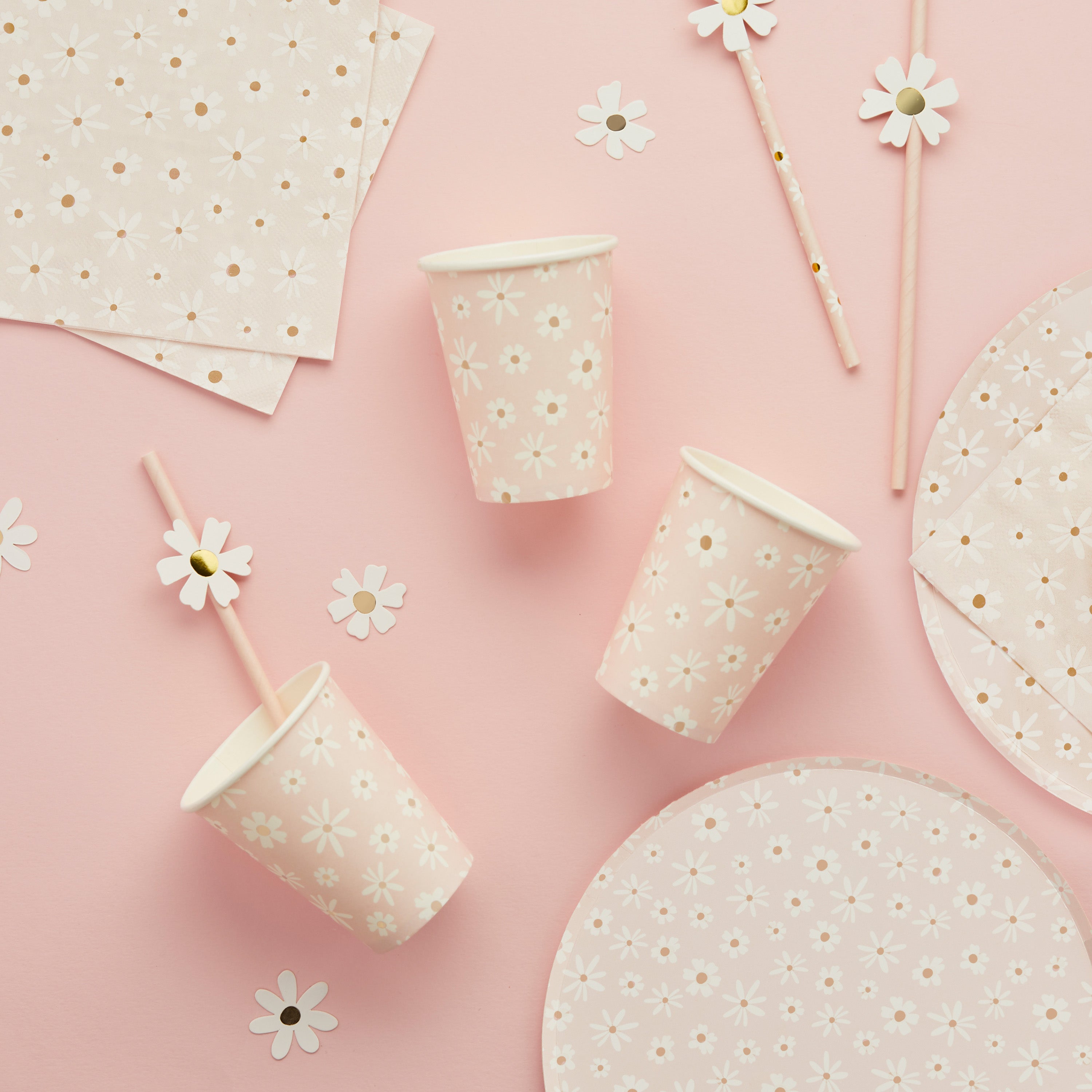 Daisy Days Paper Straws (1pkt/16pcs)