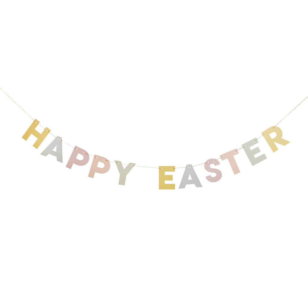 Pastel 'Happy Easter' Card Banner 2m (1pkt/1pc) - Party Lane 