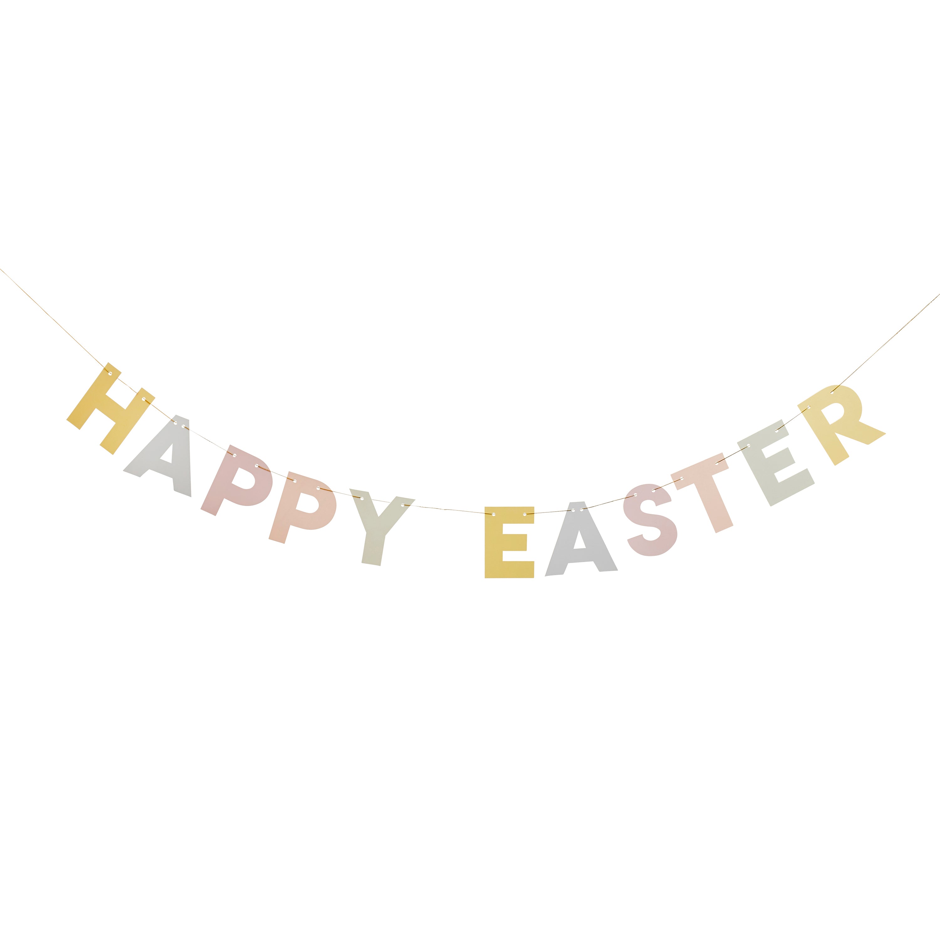Pastel 'Happy Easter' Card Banner 2m (1pkt/1pc) - Party Lane 