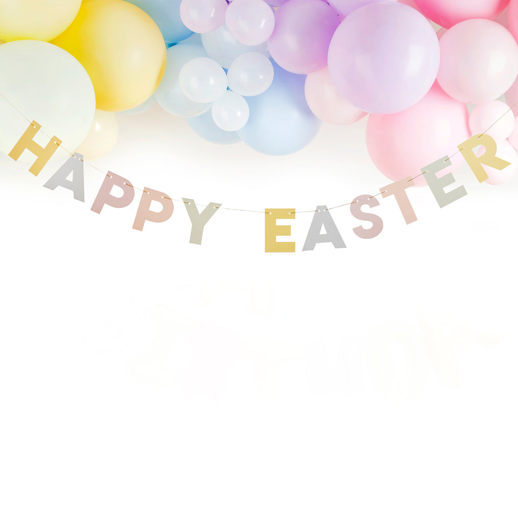 Pastel 'Happy Easter' Card Banner 2m (1pkt/1pc) - Party Lane 