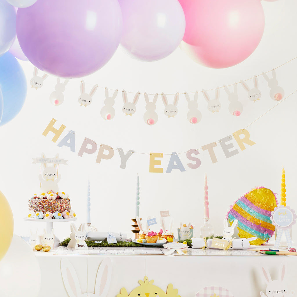 Bunny Pom Pom Card Garland 2m (1pkt/1pc) - Party Lane 
