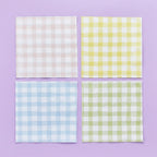 Pastel Gingham Paper Napkins (1pkt/16pcs) - Party Lane 