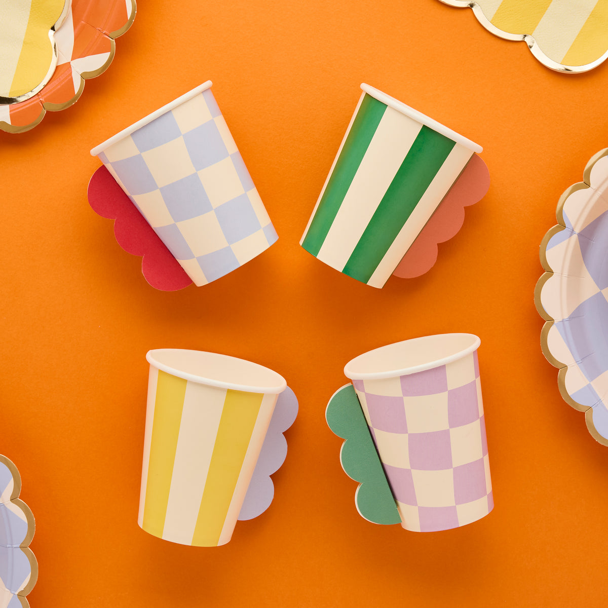 Playful Brights 3D Paper Cups (1pkt/8pcs) - Party Lane