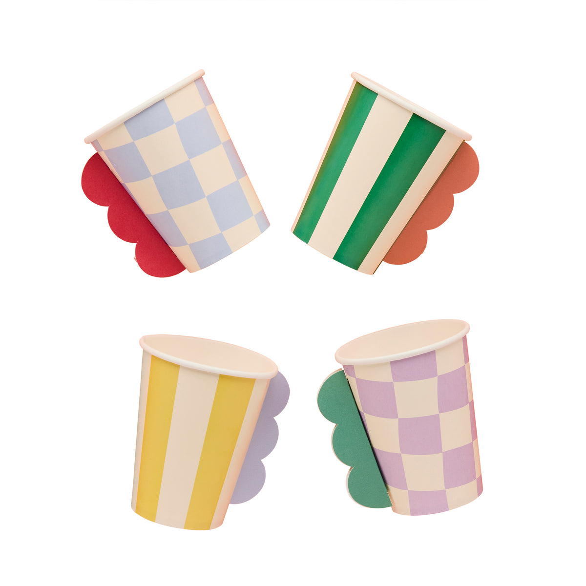 Playful Brights 3D Paper Cups (1pkt/8pcs) - Party Lane