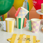 Playful Brights 3D Paper Cups (1pkt/8pcs) - Party Lane
