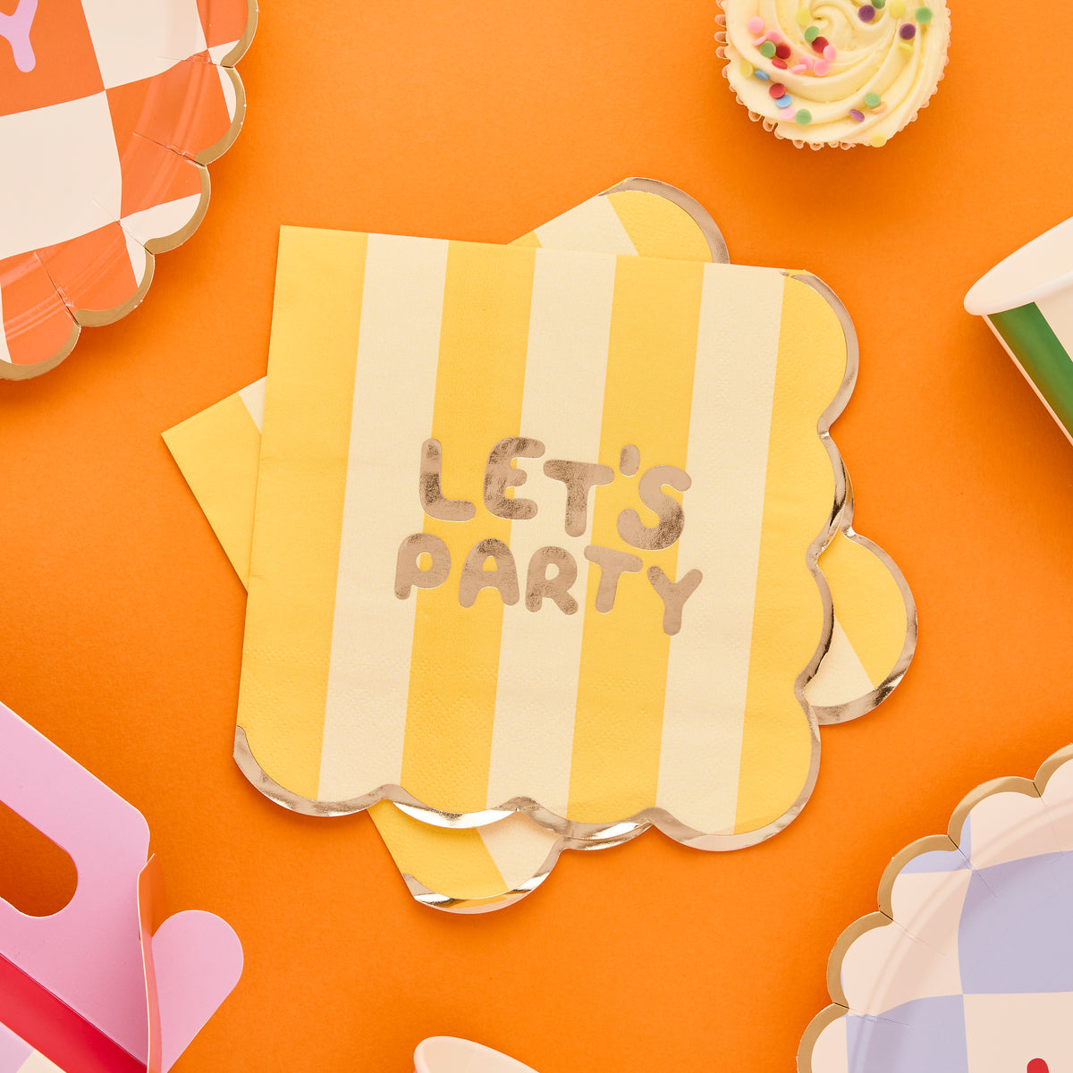 Playful Brights 'Lets Party' Paper Napkins (1pkt/16pcs) - Party Lane