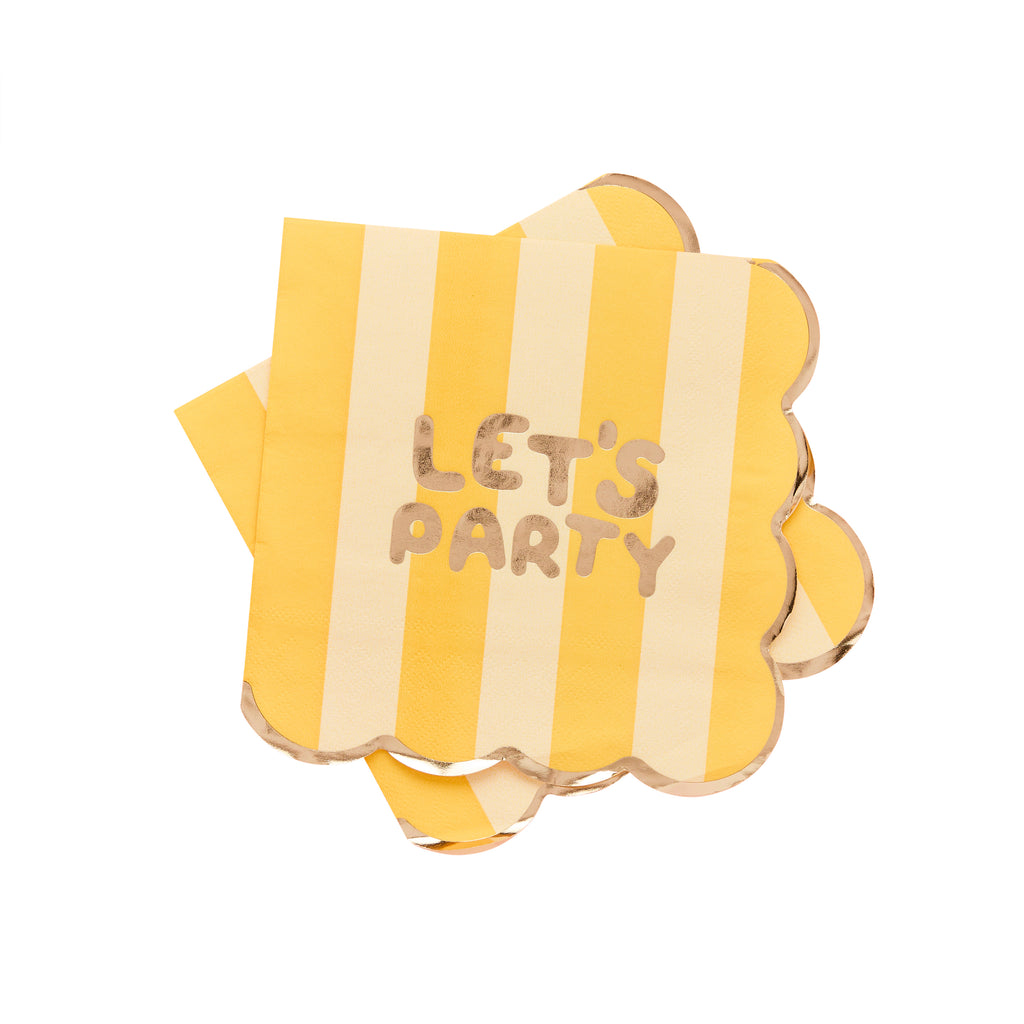 Playful Brights 'Lets Party' Paper Napkins (1pkt/16pcs) - Party Lane
