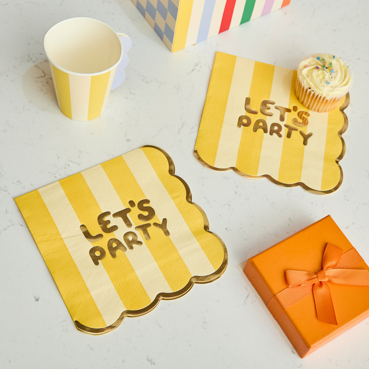Playful Brights 'Lets Party' Paper Napkins (1pkt/16pcs) - Party Lane
