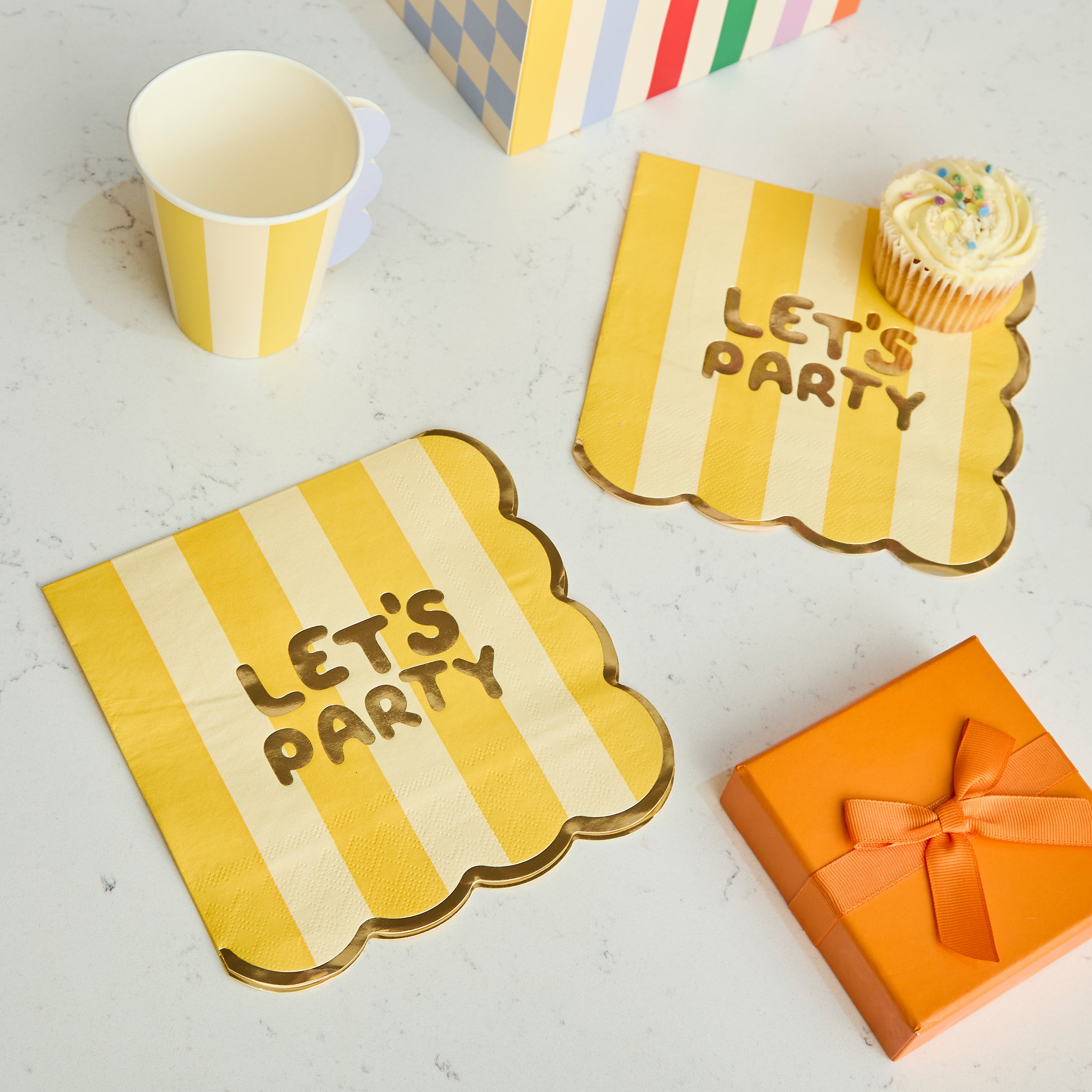 Playful Brights 'Lets Party' Paper Napkins (1pkt/16pcs)