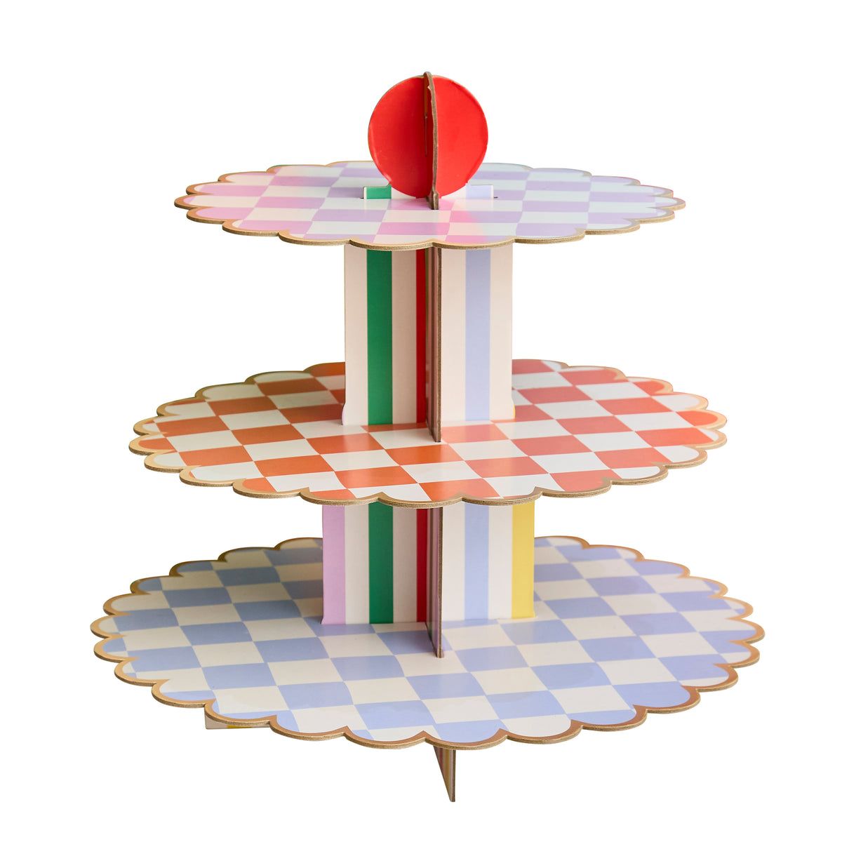 Playful Brights 3 Tier Cake Stand (1pkt/1pcs) - Party Lane