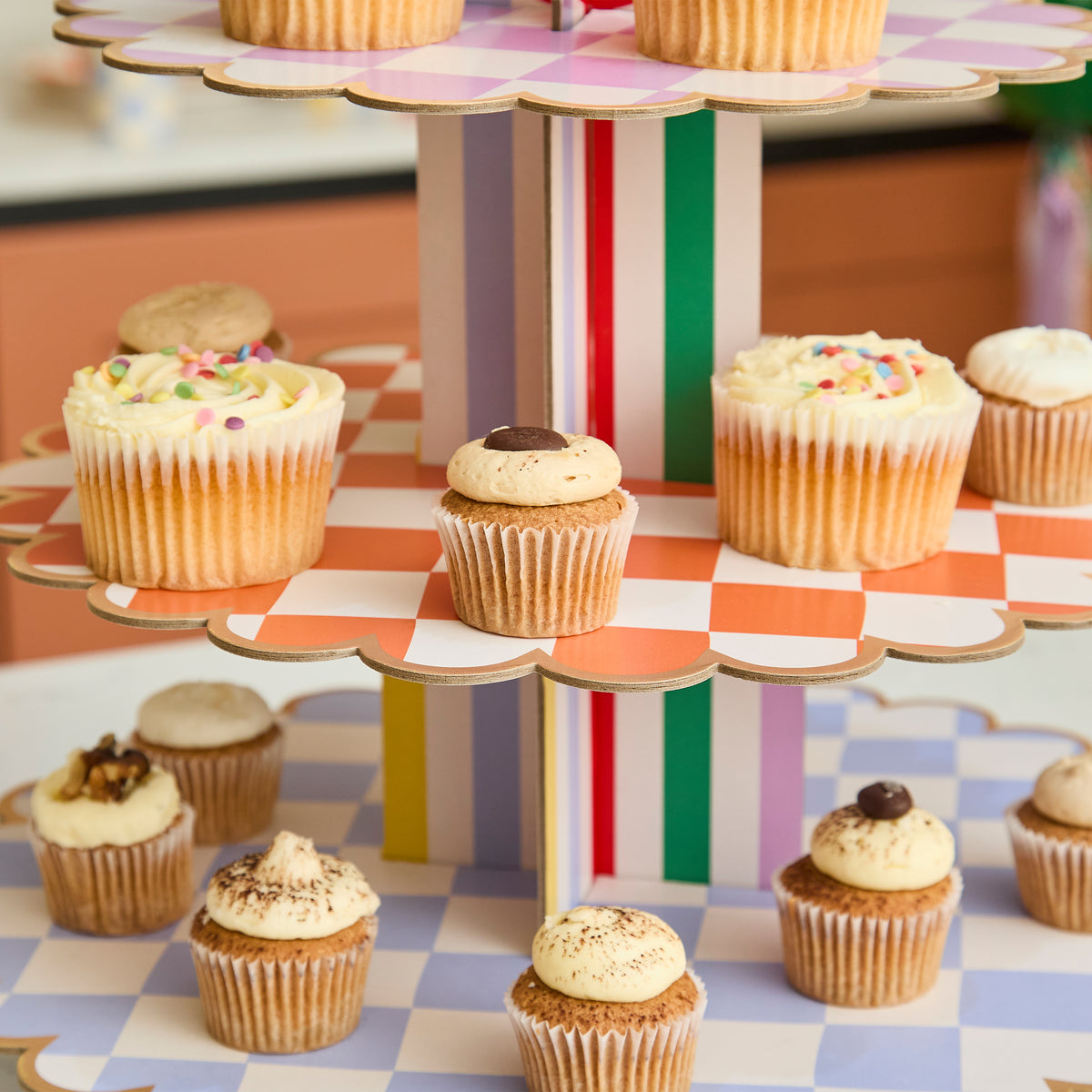 Playful Brights 3 Tier Cake Stand (1pkt/1pcs) - Party Lane
