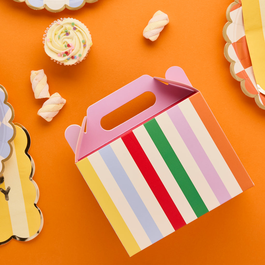 Playful Brights Card Lunch Boxes (1pkt/6pcs) - Party Lane