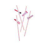 A set of 16 straws designed to look like makeup tools, perfect for a pamper or beauty-themed party.