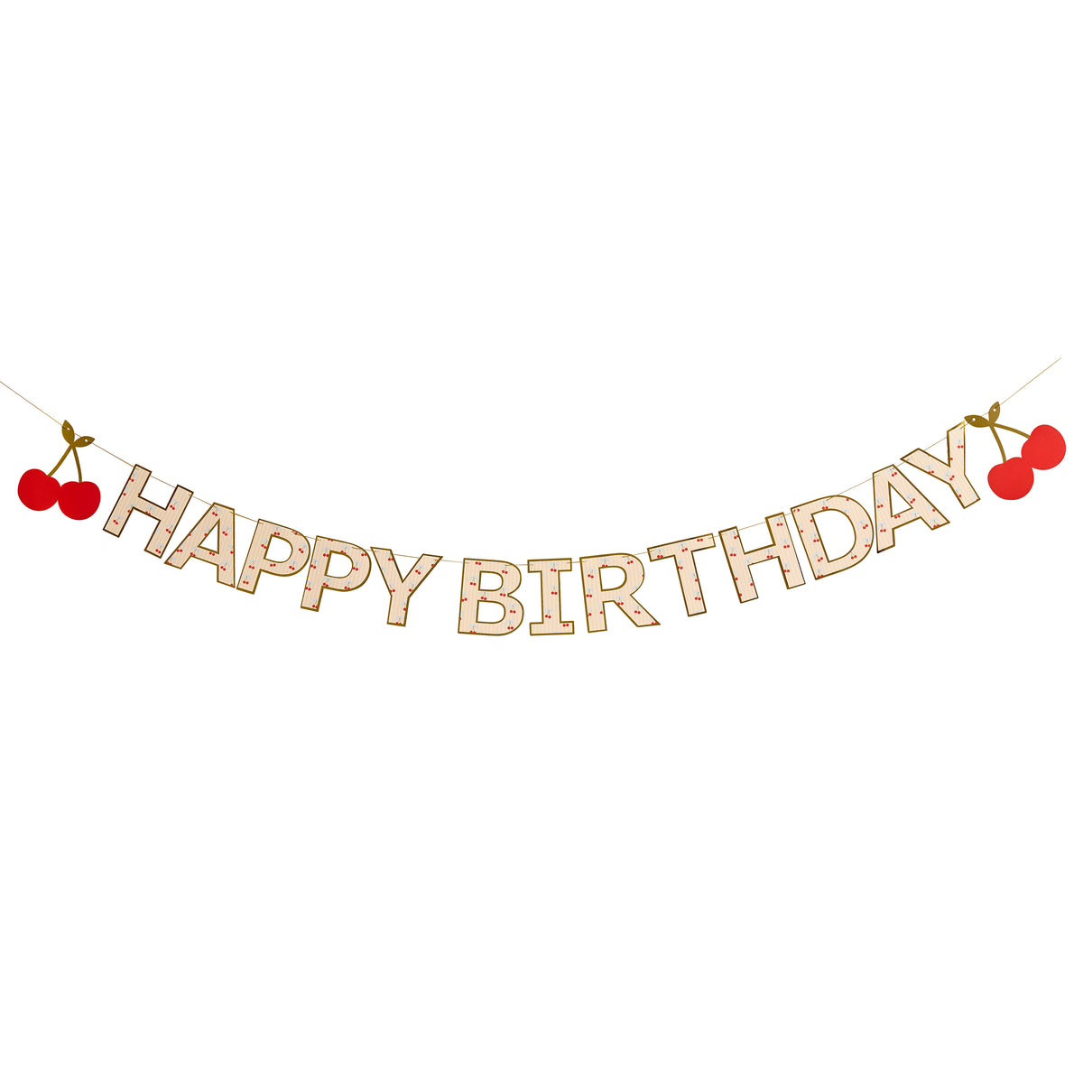 'Happy Birthday' Cherry Banner 2.5m (1pkt/1pc) - Party Lane