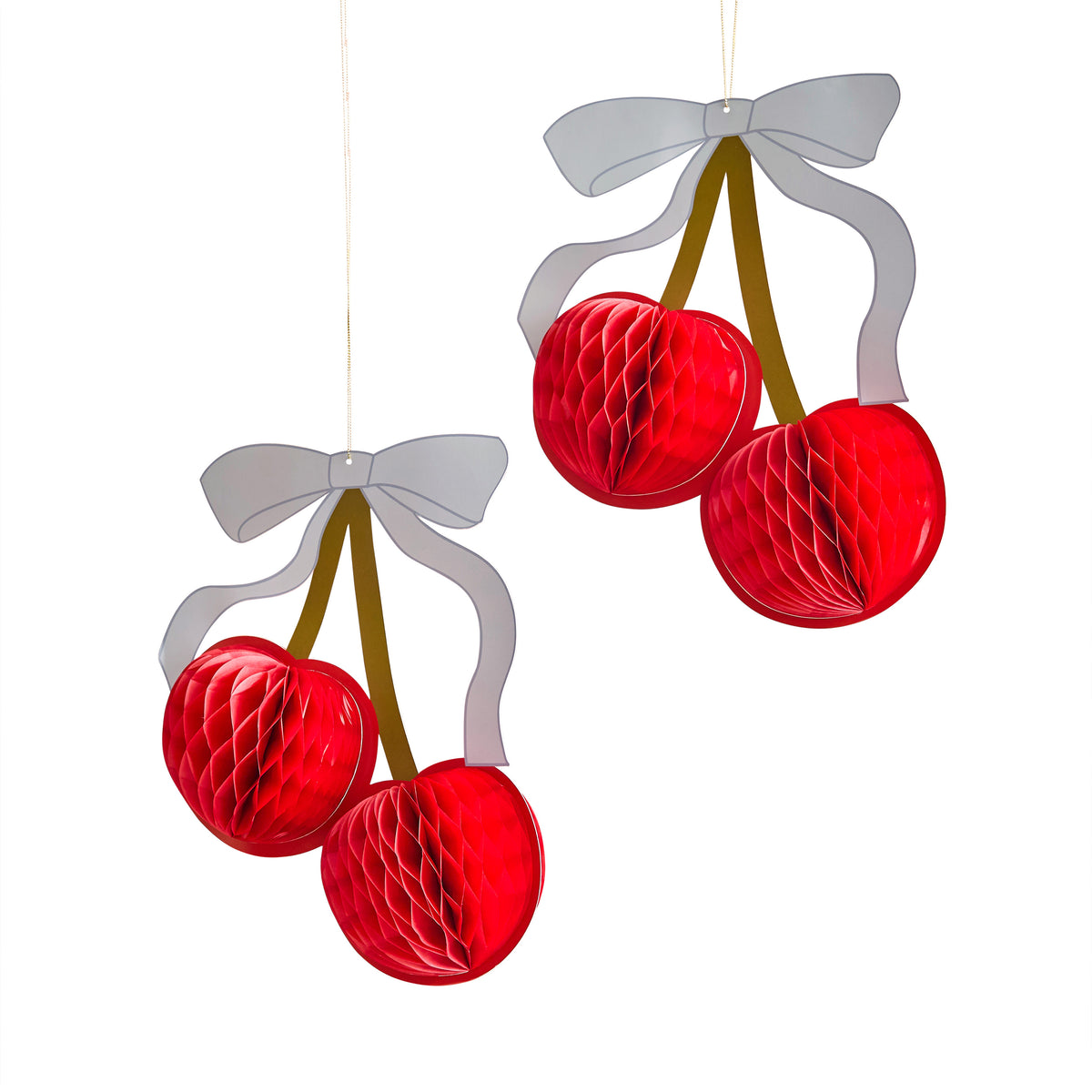 Cherry Honeycomb Decoration (1pkt/2pcs) - Party Lane