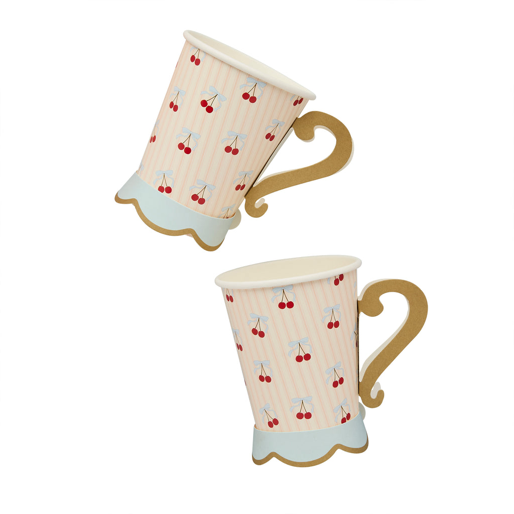 Cherry 3D Rococo Paper Cups (1pkt/8pcs) - Party Lane