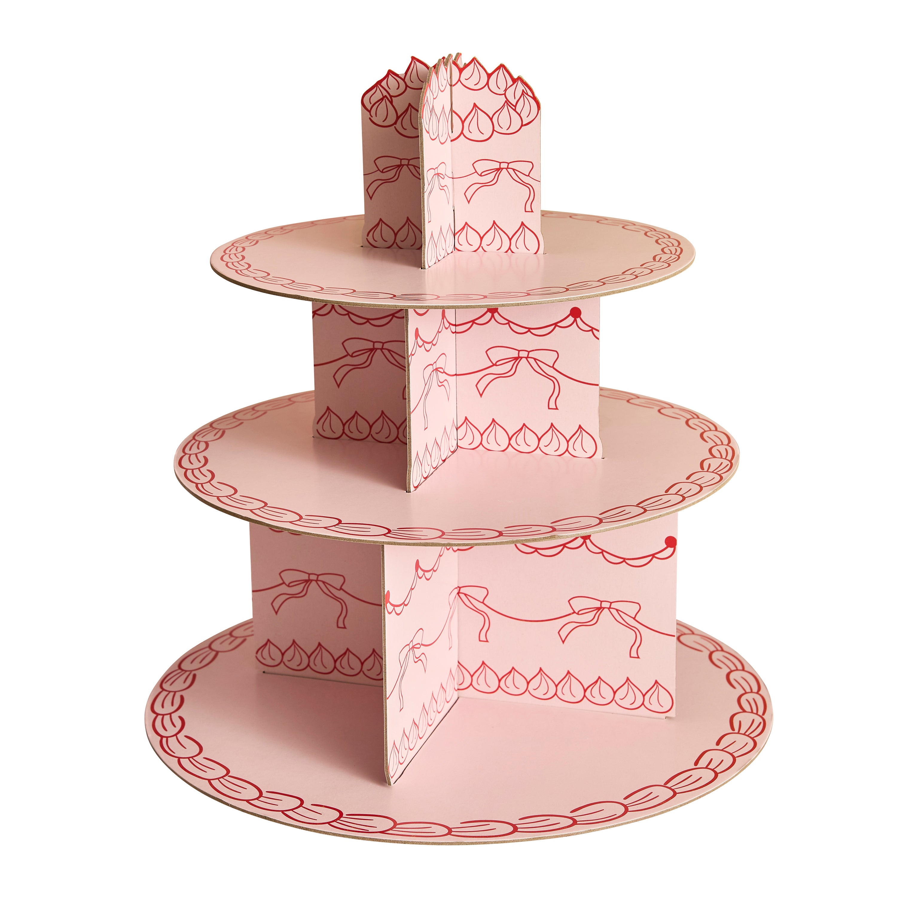 Pink Rococo Cake Stand (1pkt/1pcs)