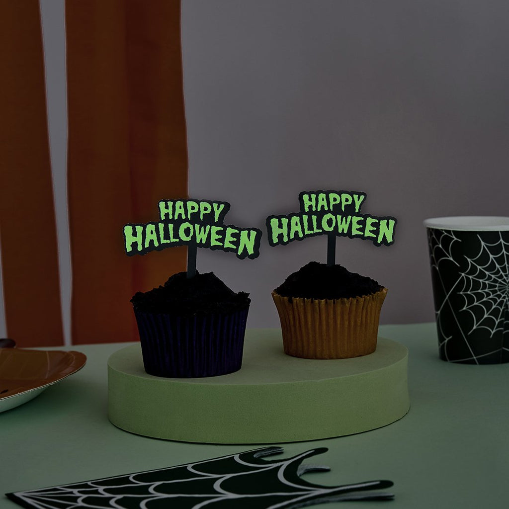 Monster Mob Glow In The Dark Food Picks (1pkt/12pcs) - Party Lane 