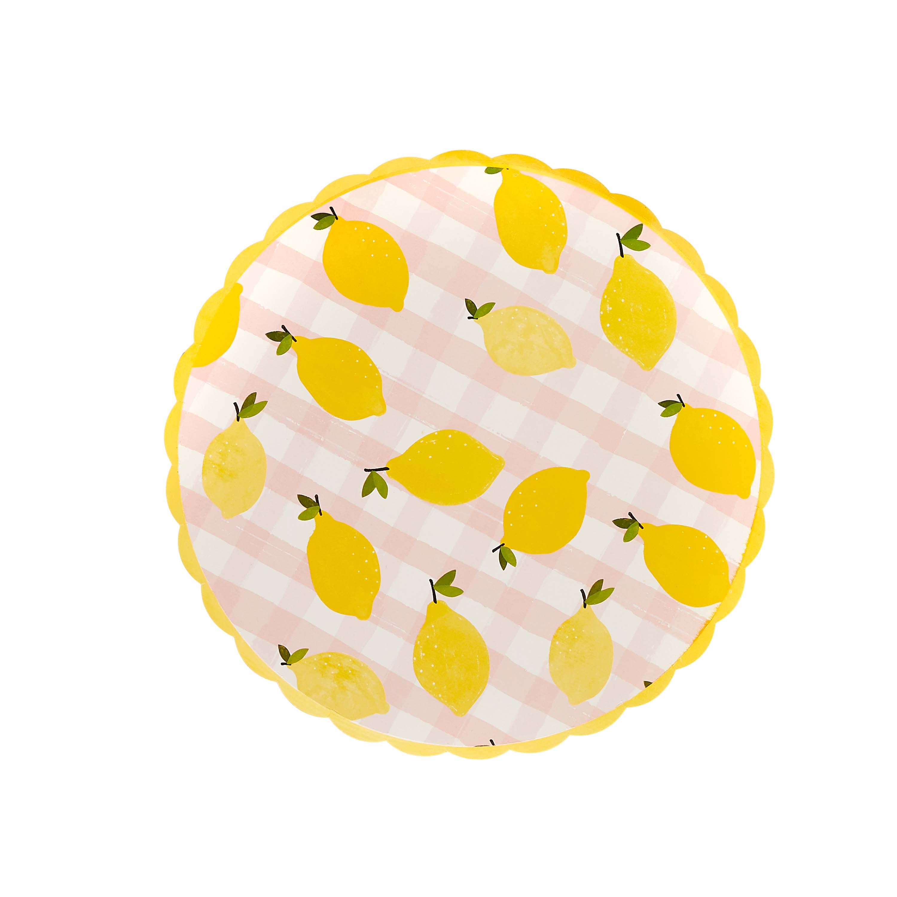 Sunny Squeeze lemon party paper plates for birthdays and celebrations