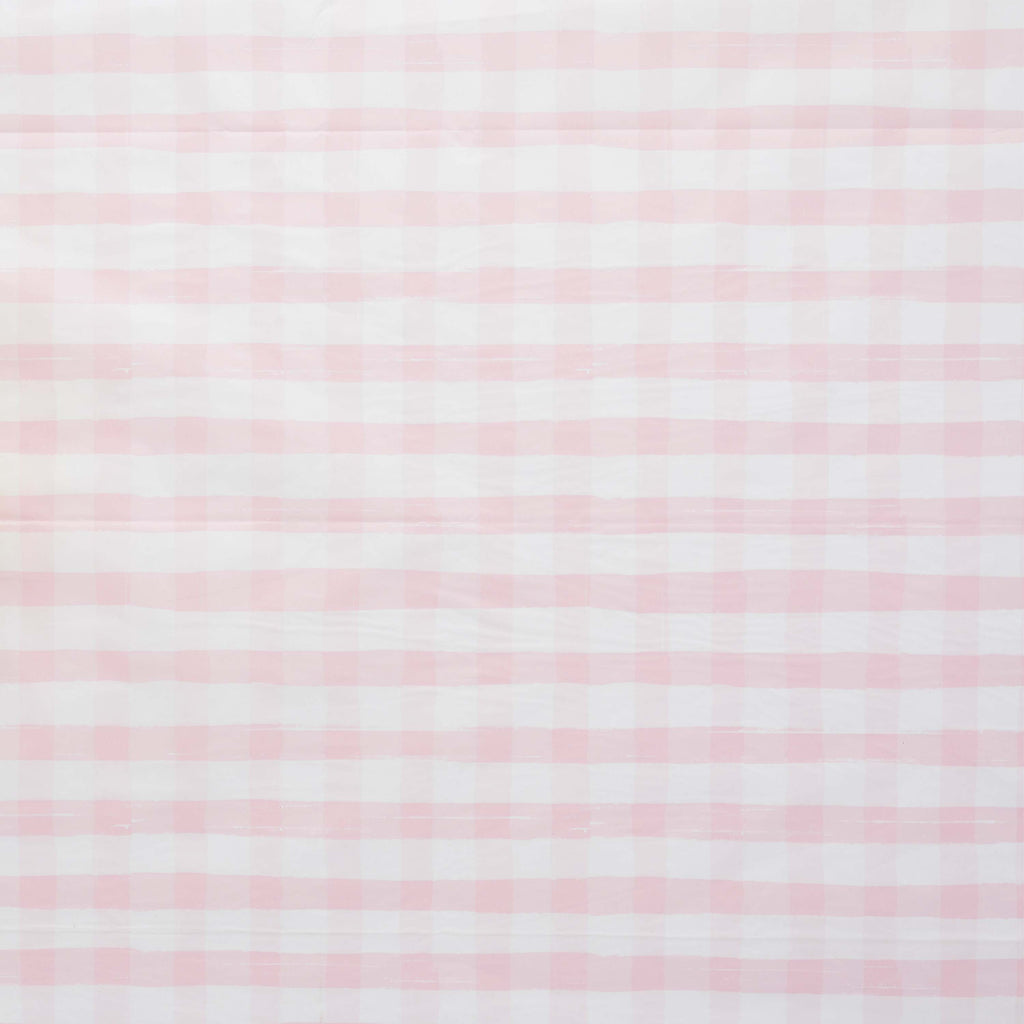 Pink and White Gingham Paper Tablecloth (1pkt/1pc) - Party Lane 