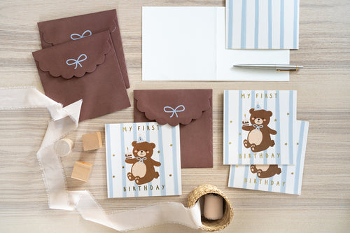 Baby Bear Birthday Card (1pkt/1pc)