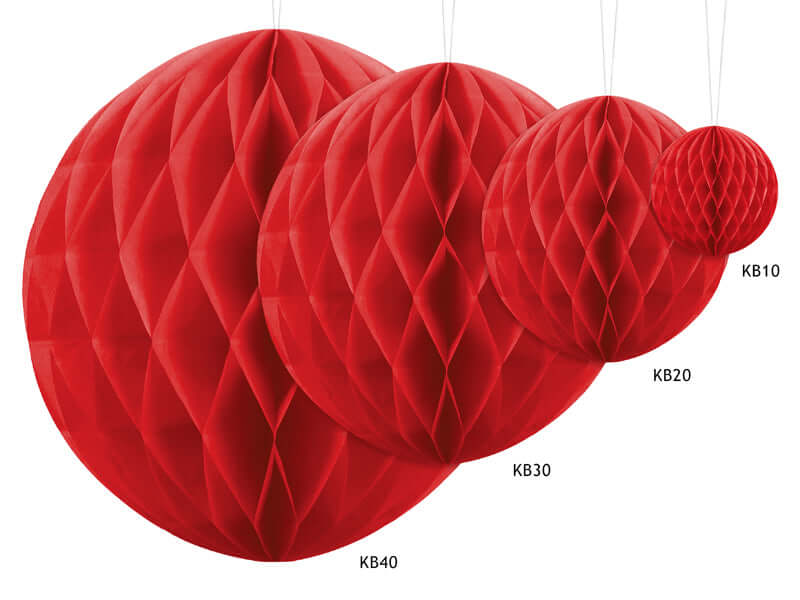 Honeycomb Ball Red (1pkt/1pc) - Party Lane 