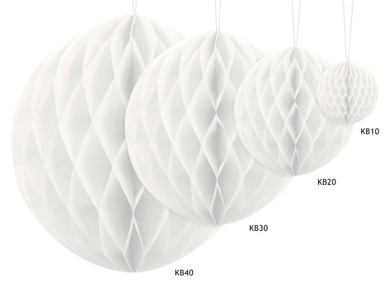 Honeycomb Ball White (1pkt/1pc) - Party Lane 