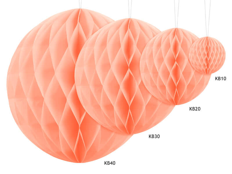 Honeycomb Ball Peach (1pkt/1pc) - Party Lane 