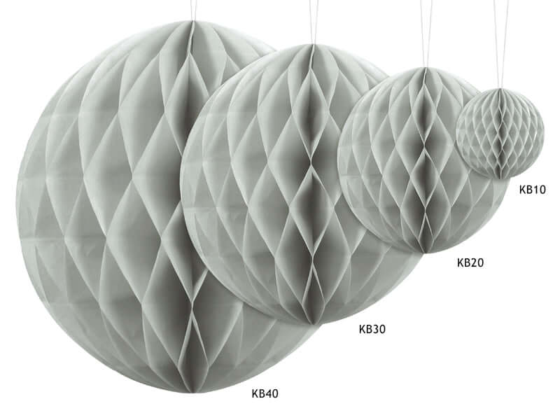 Honeycomb Ball Grey (1pkt/1pc) - Party Lane 
