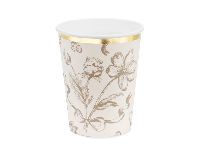 Oh Sweet Baby Floral paper cups with delicate floral pattern