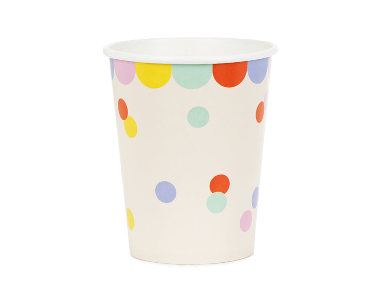 Confetti Paper Cups 220ml (1pkt/6pc) - Party Lane
