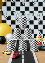 Too Fast Checkered Cups (1pkt/6pc) - Party Lane 