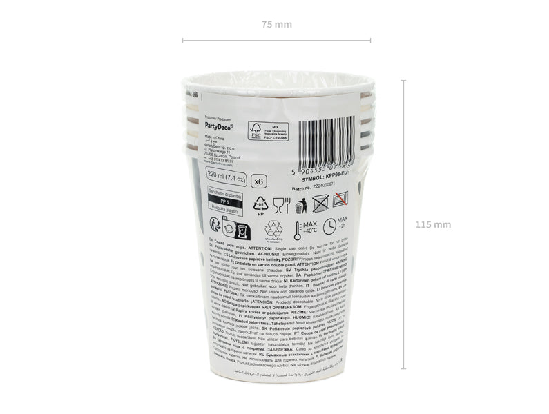 Puppy Pawty Paper Cups (1pkt/6pcs)