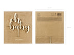 Oh Baby Wooden Cake Topper (1pcs) - Party Lane 