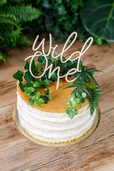 Wild One Wooden Cake Topper (1pcs) - Party Lane