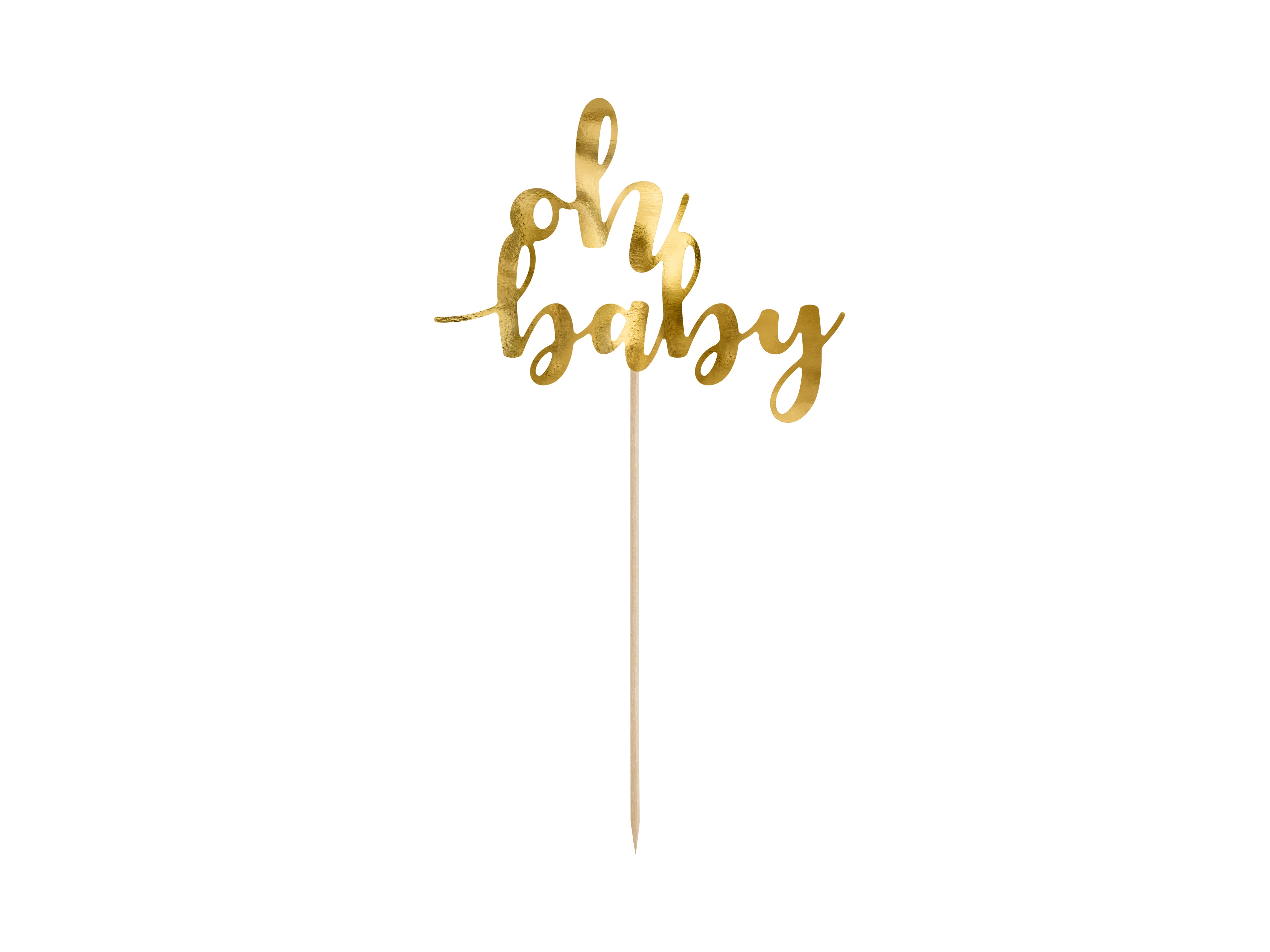 Oh Baby Gold Cake Topper (1pcs) - Party Lane 