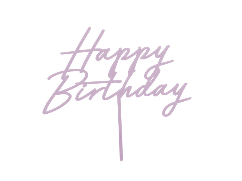 Happy Birthday Acrylic Cake Topper (1pcs) - Party Lane 