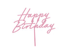 Happy Birthday Acrylic Cake Topper (1pcs) - Party Lane 