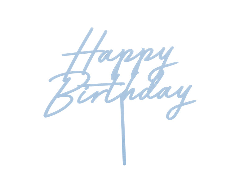 Happy Birthday Acrylic Cake Topper (1pcs) - Party Lane 