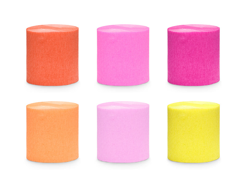 Summer Mix Crepe Streamers (1pkt/3pc)