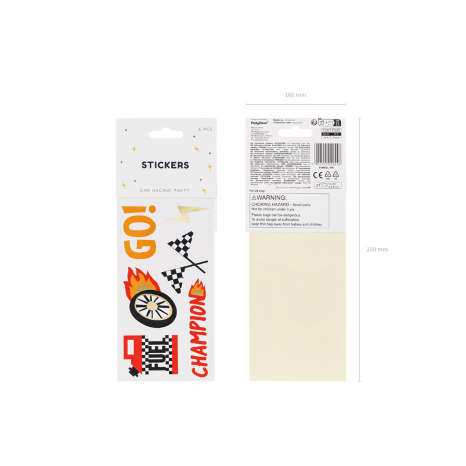 Too Fast Stickers (1pkt) - Party Lane 