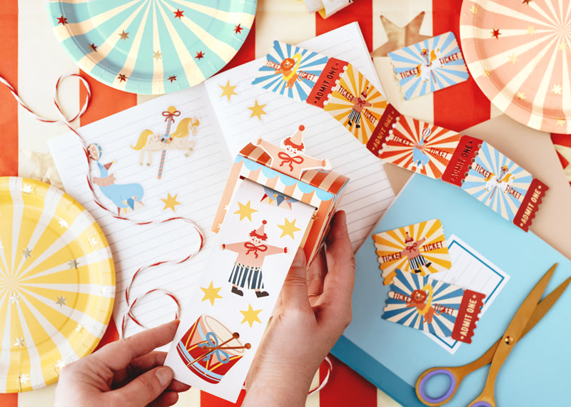 Big Top Circus Stickers and Tickets (1pkt/7pcs)